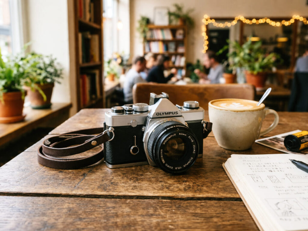 カフェとカメラの写真