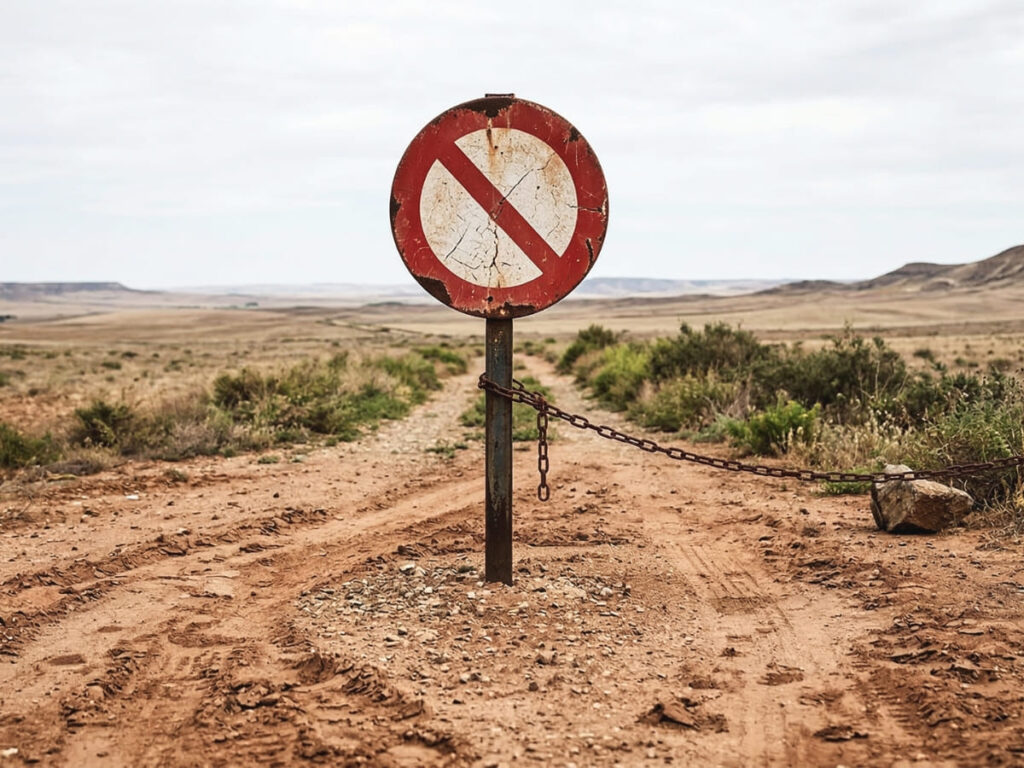 立ち入り禁止の看板の写真