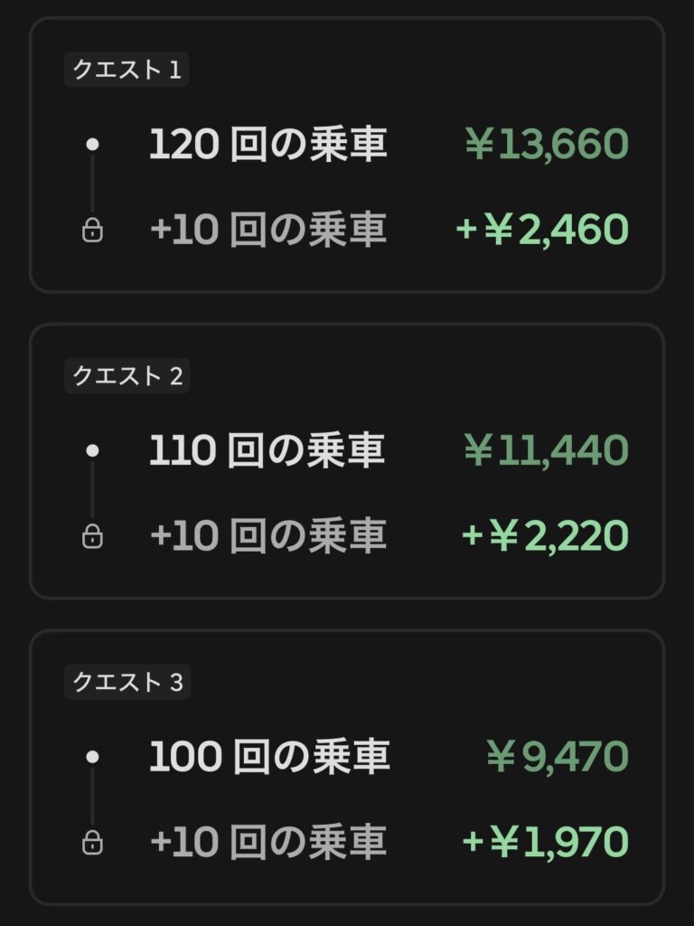 4/27の週の、跨ぎクエのスクリーンショット1