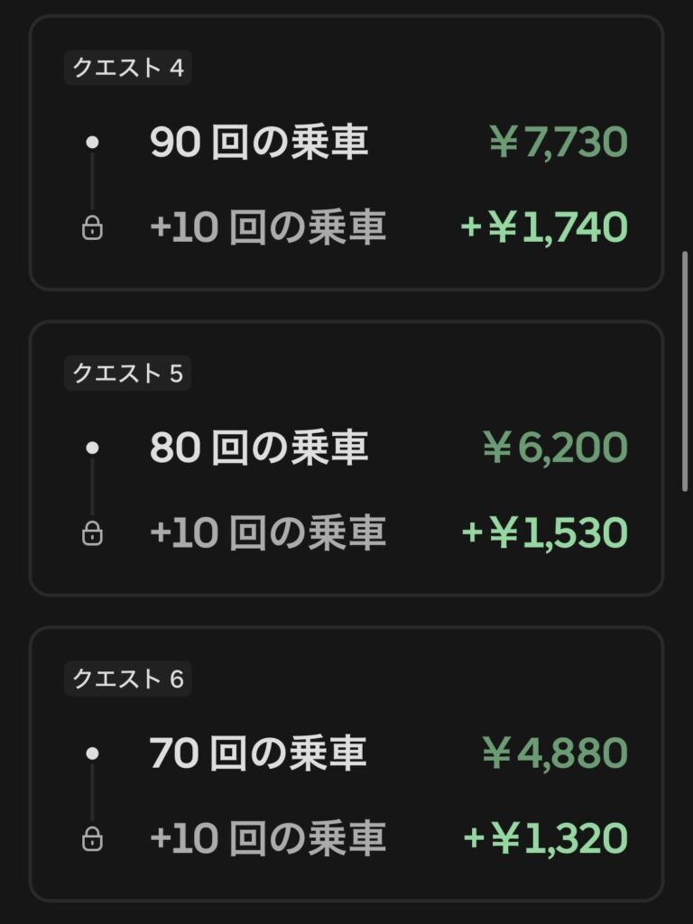 4/27の週の、跨ぎクエのスクリーンショット2