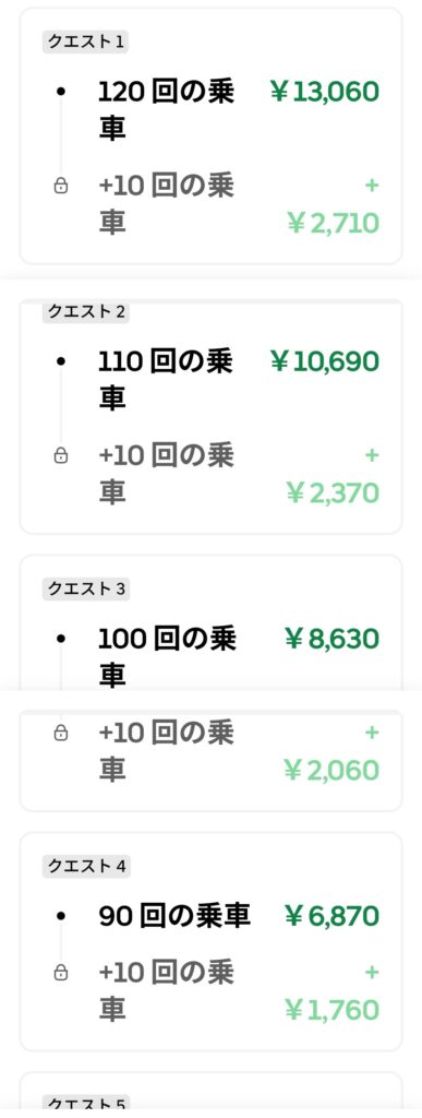 6/29週の日跨ぎクエスト選択肢1