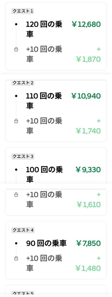 7/20週の日跨ぎクエスト選択肢1