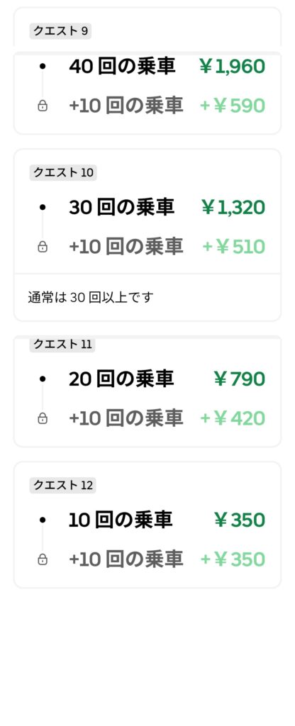 9/14週の日跨ぎクエスト選択肢一覧（3/3）